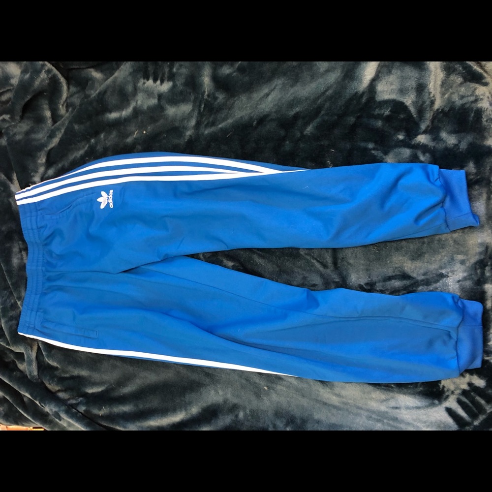 Adidas blue joggers track pants